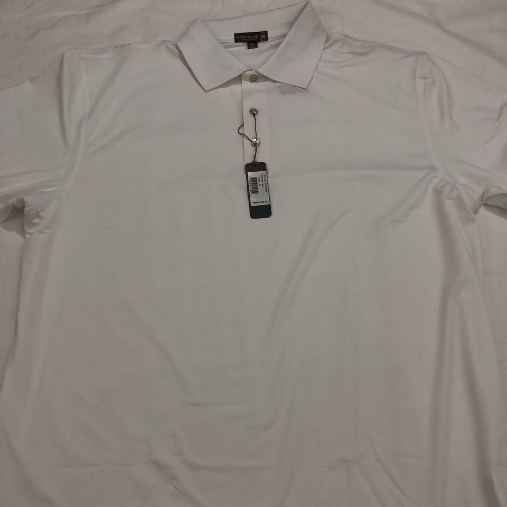 Peter Millar Summer Comfort Polo NWT XL White